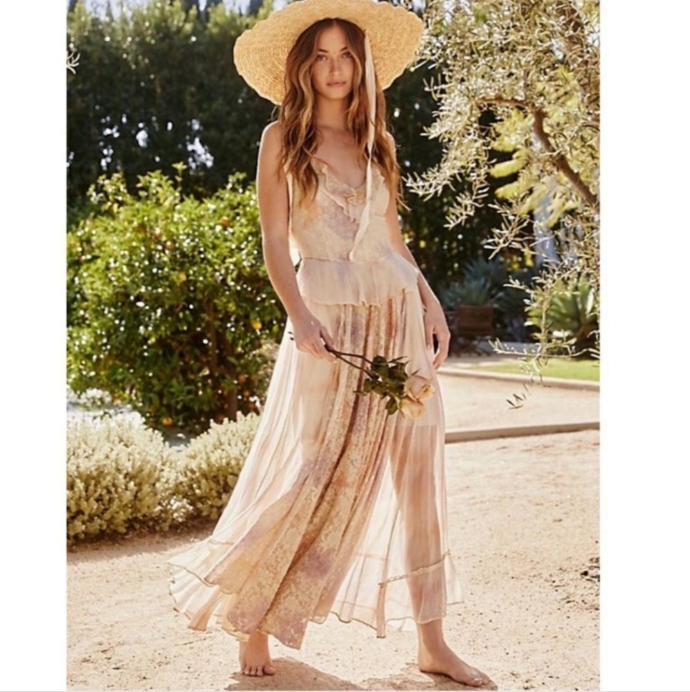 Free People Washed Ashore Maxi Dress Size Large